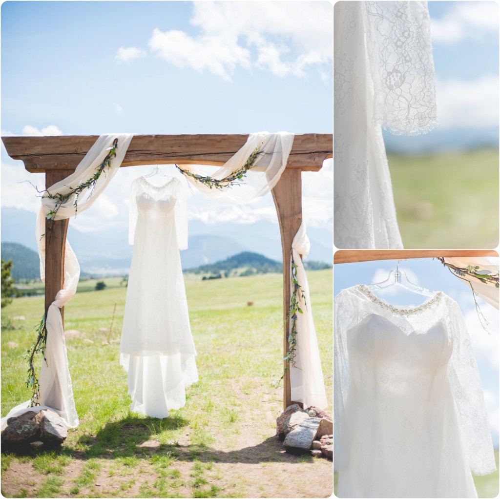 Overlook Ranch Estes Park Colorado Mountain Country Wedding Vintage Wedding Dress Lace